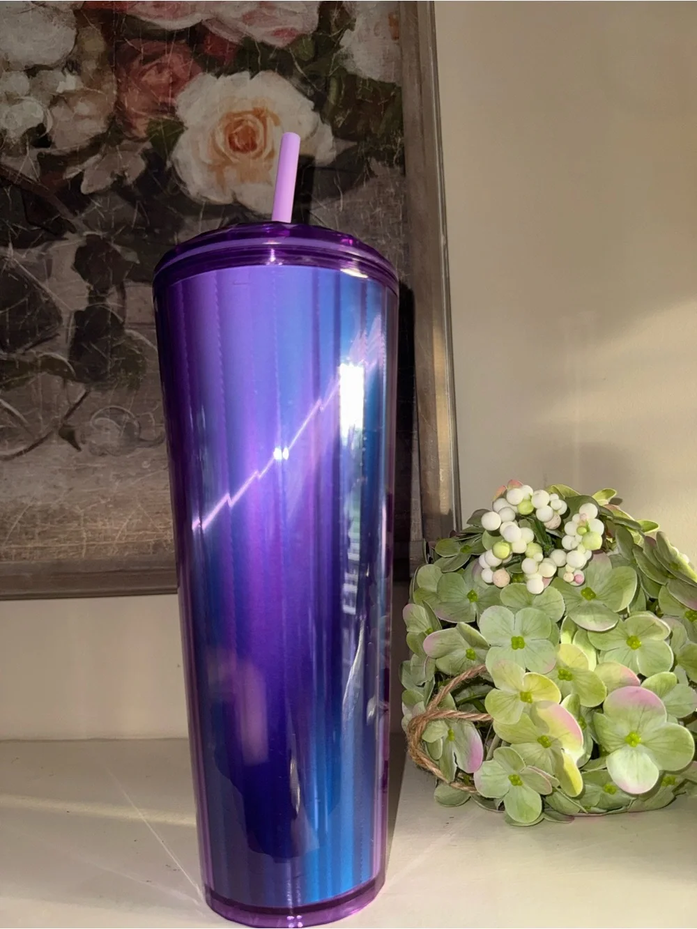 NEW Starbucks Summer 2022 Purple Kaleidoscope Dome Cold Cup Tumbler Matte Logo